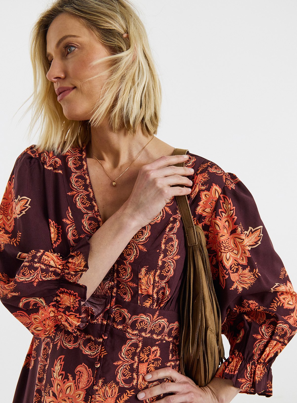 JD WILLIAMS Waist Detail Maxi Dress 24 - Image 4 thumbnail
